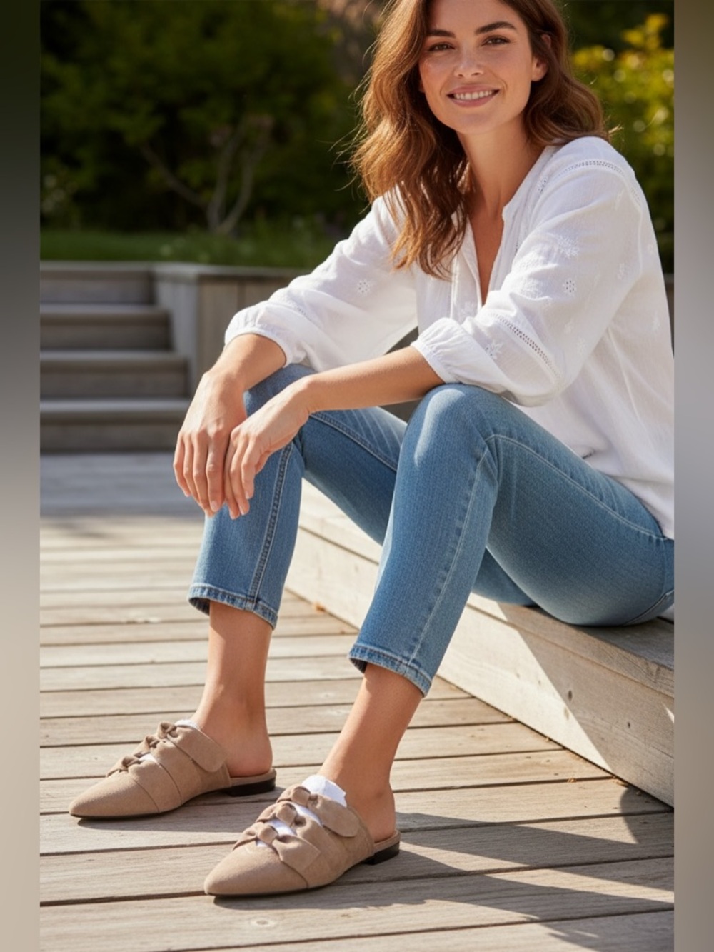Queen George Tan Suede Mules | NWT